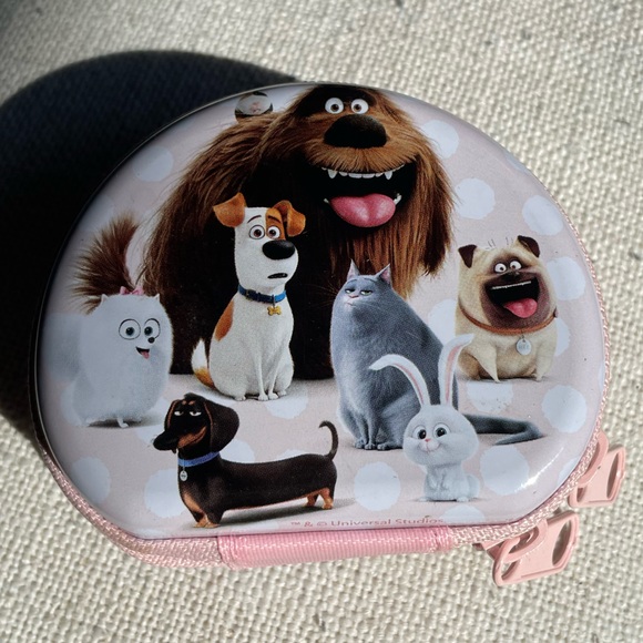 Universal studios ‘secret life of pets’ metal coin double zippered mini - Picture 2 of 8